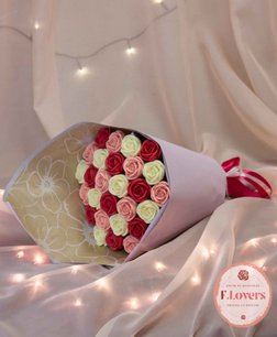 Букет Ассорти из 27 шоколадных роз "Любовь"